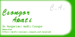 csongor apati business card
